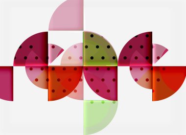 Siyah arka plan üzerine daire öğeleri