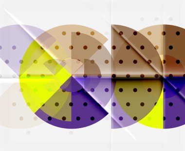 Siyah arka plan üzerine daire öğeleri