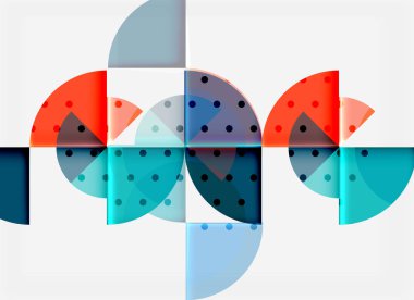 Siyah arka plan üzerine daire öğeleri