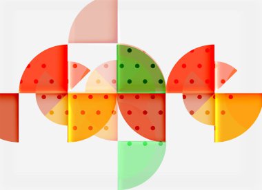 Geometrik daire soyut afiş