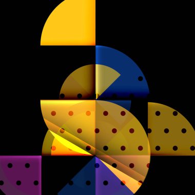 Geometrik daire soyut afiş