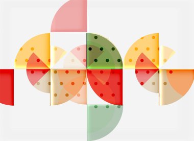 Geometrik daire soyut afiş