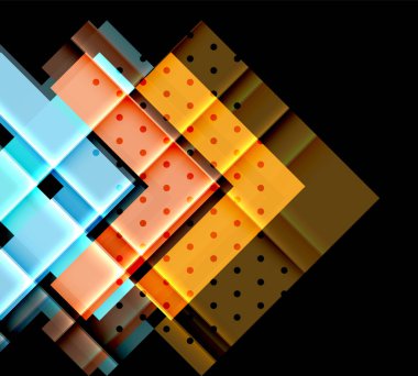 Siyah arka plan üzerinde renkli oklar