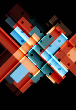 Siyah arka plan üzerinde renkli oklar