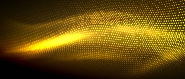 Soyut dalga koyu, parlak hareket üzerinde parlayan