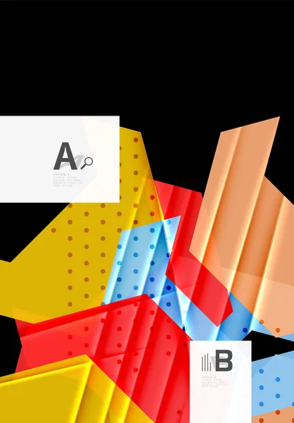 Háromszögek és geometriai alakzatok absztrakt háttér — Stock Vector