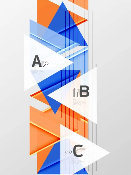 Kleur driehoeken achtergrondontwerp — Stockvector