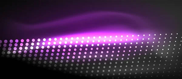 Neon fény effektek, részecskék — Stock Vector