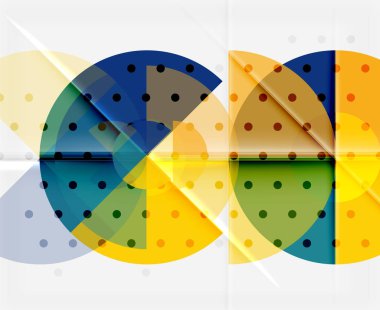 Siyah arka plan üzerine daire öğeleri