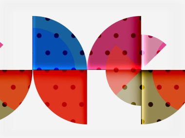 Siyah arka plan üzerine daire öğeleri