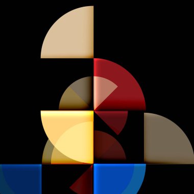 Geometrik daire soyut afiş