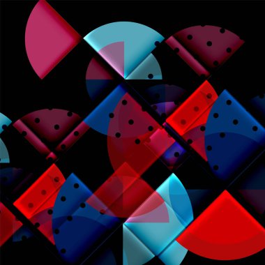 Geometrik daire soyut afiş