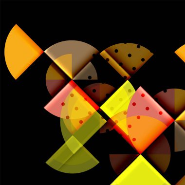 Geometrik daire soyut afiş