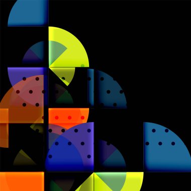 Geometrik daire soyut afiş