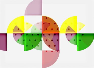 Geometrik daire soyut afiş