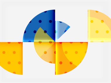 Geometrik daire soyut afiş