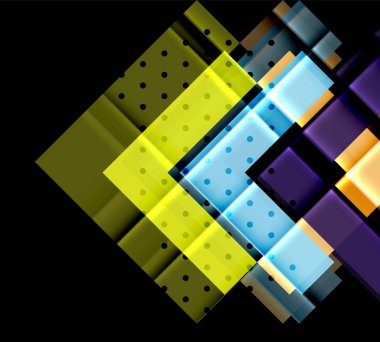 Siyah arka plan üzerinde renkli oklar