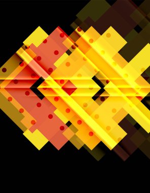 Siyah arka plan üzerinde renkli oklar