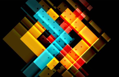 Siyah arka plan üzerinde renkli oklar