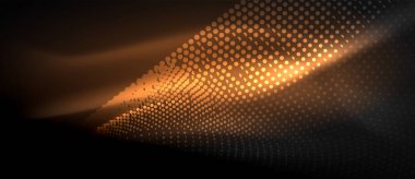 Soyut dalga koyu, parlak hareket üzerinde parlayan