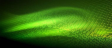 Soyut dalga koyu, parlak hareket üzerinde parlayan