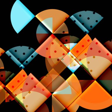 Geometrik daire soyut afiş