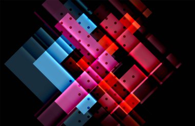 Siyah arka plan üzerinde renkli oklar