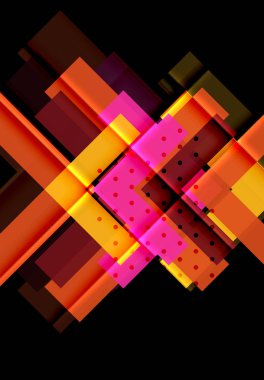 Siyah arka plan üzerinde renkli oklar