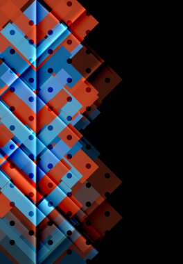 Siyah arka plan üzerinde renkli oklar