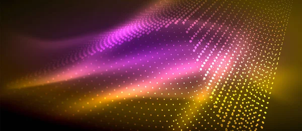 ネオンの光効果、粒子 — ストックベクタ