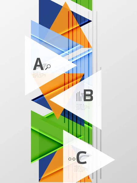 Triângulos e formas geométricas fundo abstrato — Vetor de Stock