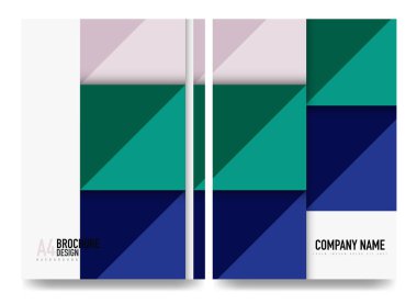 Kare iş a4 broşür kapak tasarımı, el ilanı, yıllık rapor