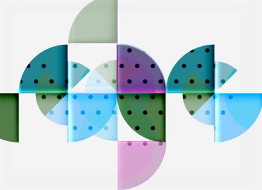 Siyah arka plan üzerine daire öğeleri