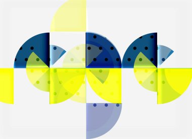 Geometrik daire soyut afiş