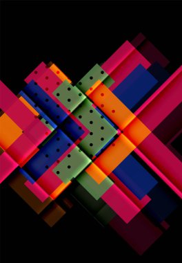 Siyah arka plan üzerinde renkli oklar