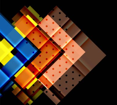 Siyah arka plan üzerinde renkli oklar