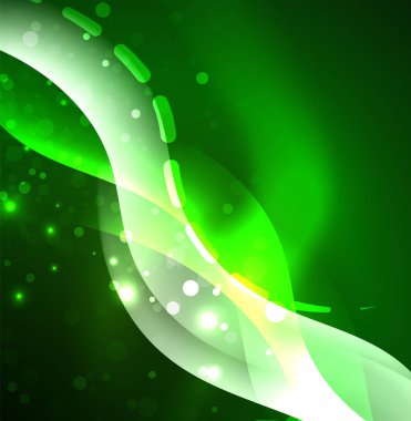 Parlayan dalga, duman tasarım dalgalı çizgiler vektör