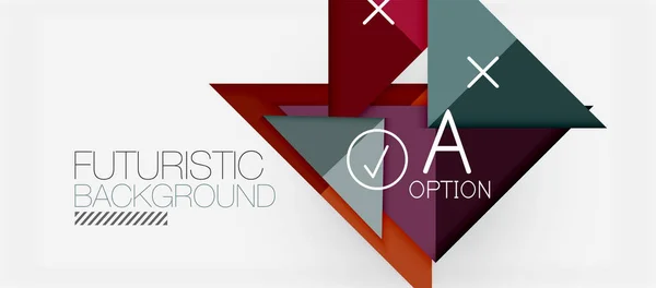 Triangolo minimalista design moderno banner, sfondo geometrico astratto — Vettoriale Stock