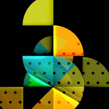 Geometrik daire soyut afiş