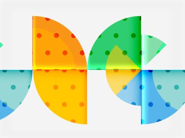 Geometrik daire soyut afiş