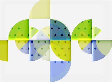 Geometrik daire soyut afiş