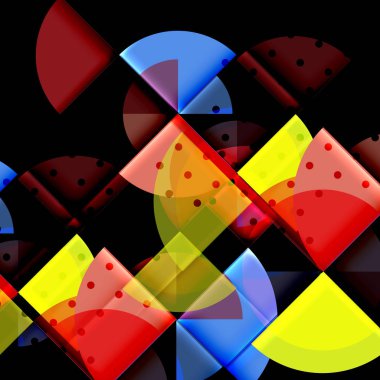 Geometrik daire soyut afiş