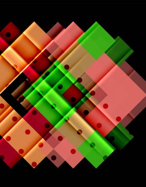 Siyah arka plan üzerinde renkli oklar