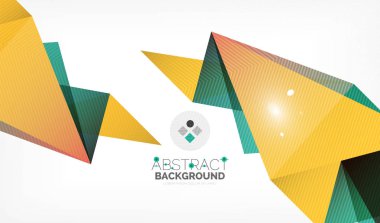 Işıkları ile üçgen tasarım iş şablonu