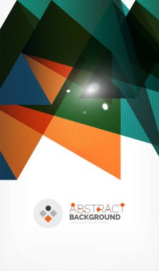 Işıkları ile üçgen tasarım iş şablonu