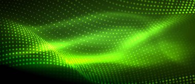 Soyut dalga koyu, parlak hareket üzerinde parlayan