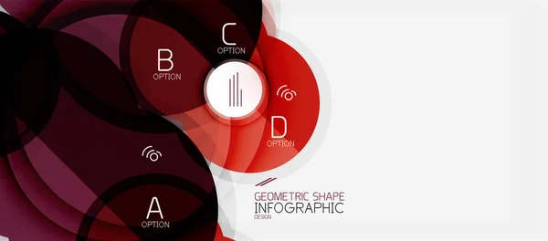 Kleurrijke geometrische cirkel moderne abstracte achtergrond — Stockvector