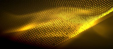 Soyut dalga koyu, parlak hareket üzerinde parlayan