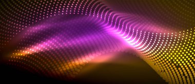 Soyut dalga koyu, parlak hareket üzerinde parlayan