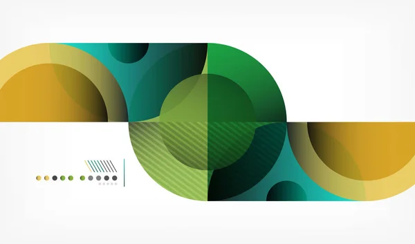 Κύκλος αφηρημένη γεωμετρική υπόβαθρο χρώματος, μοντέρνα σχήματα με μήνυμα — Διανυσματικό Αρχείο
